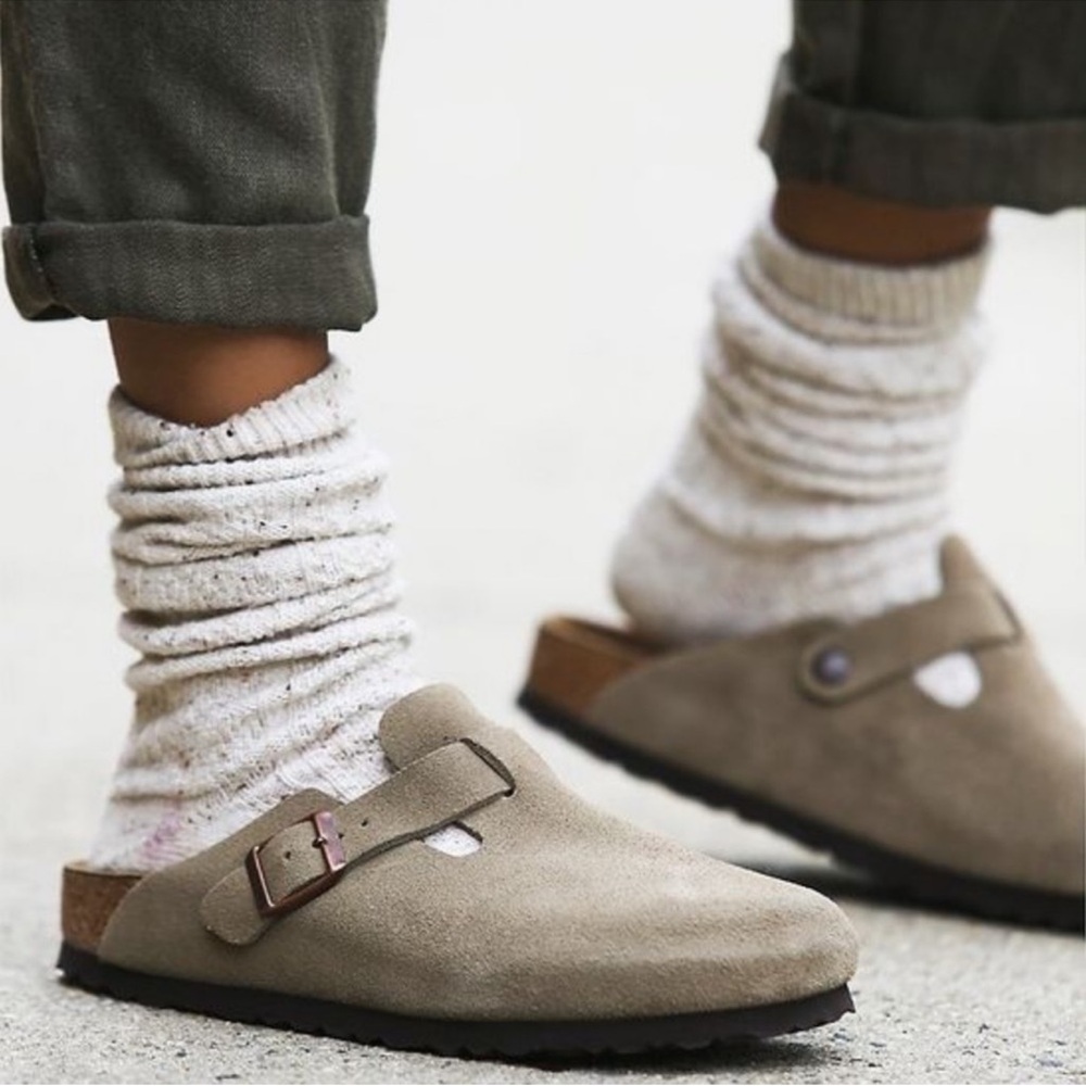 Birkenstock Tan Suede Mules